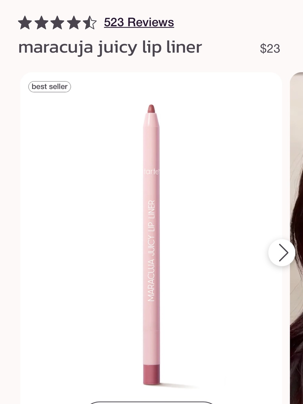 tarte Maracuja Juicy Lip Liner - Mauve.